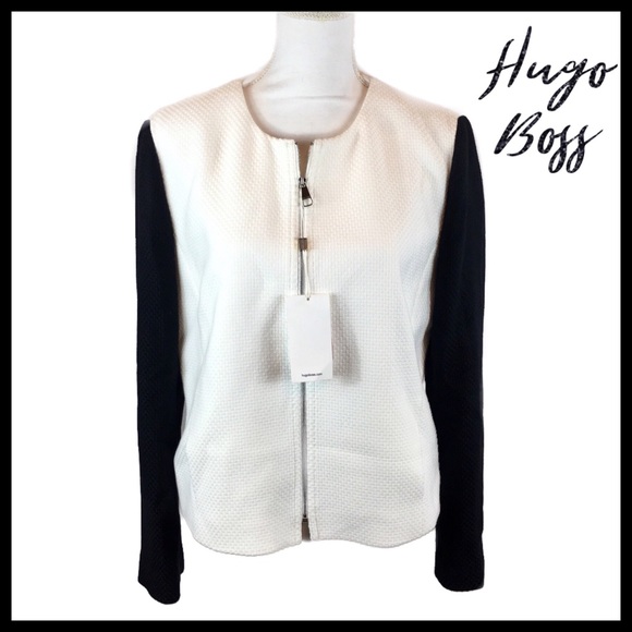Hugo Boss Koralie Color Block Zip Jacket Size 10